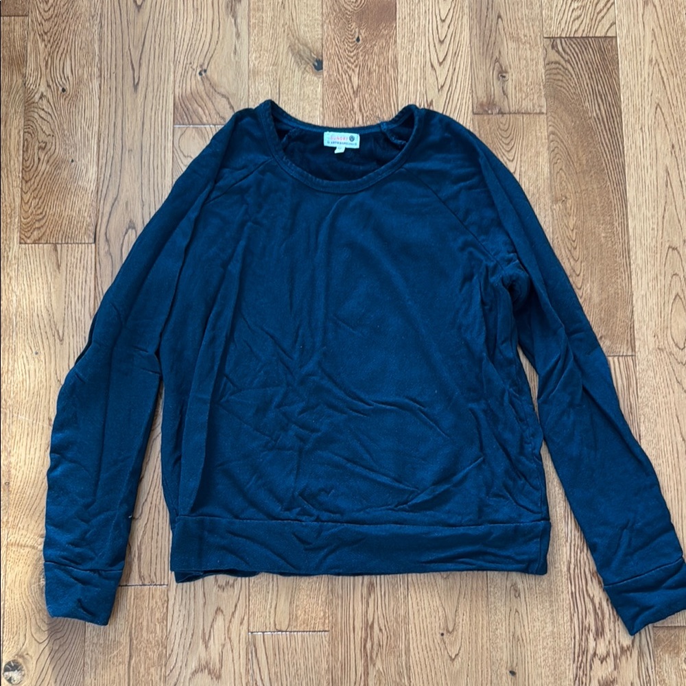 Dark Blue Anthropologie Long Sleeve Crew Neck